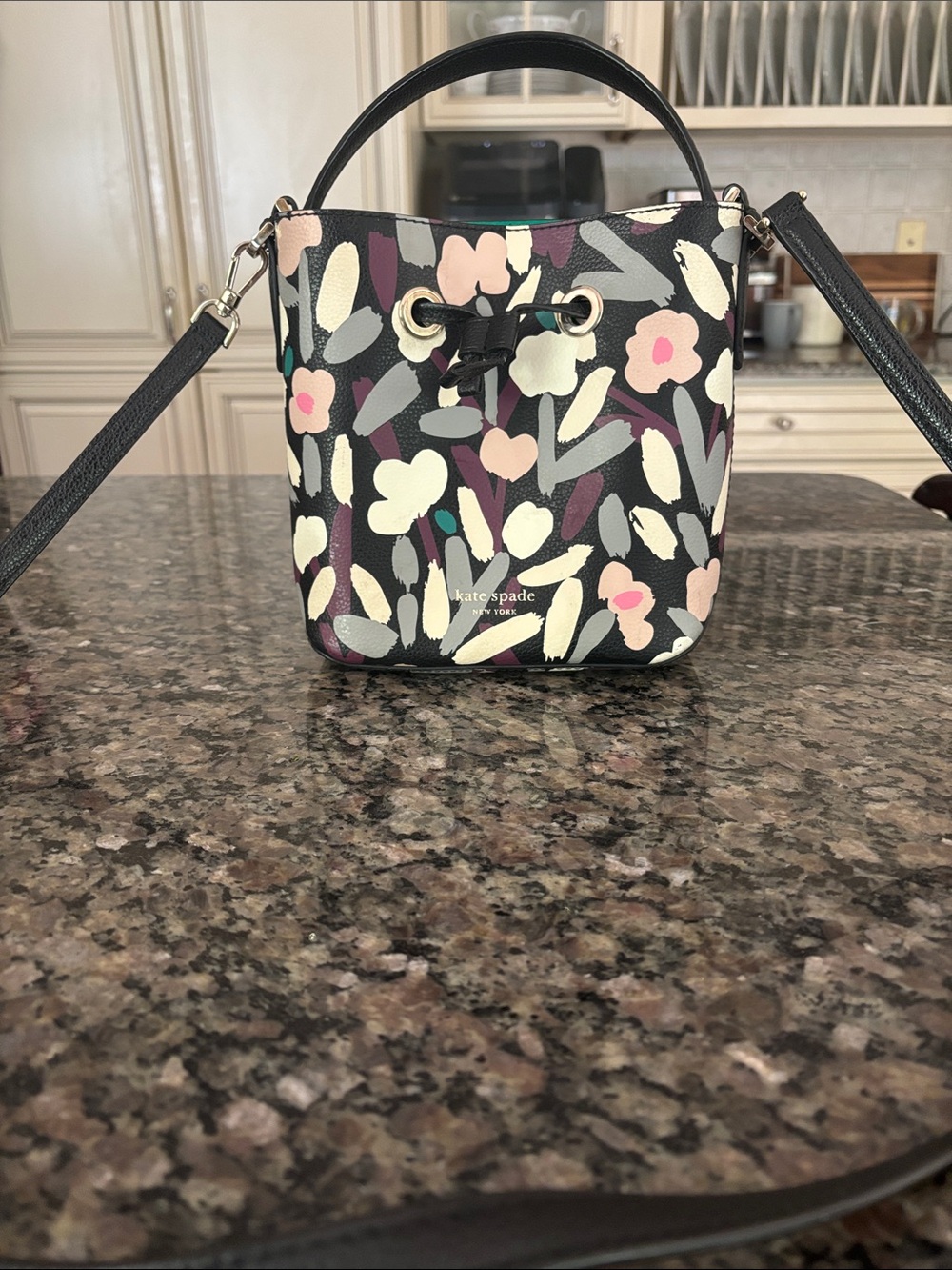 kate spade Eva Fete Floral Small Bucket Bag